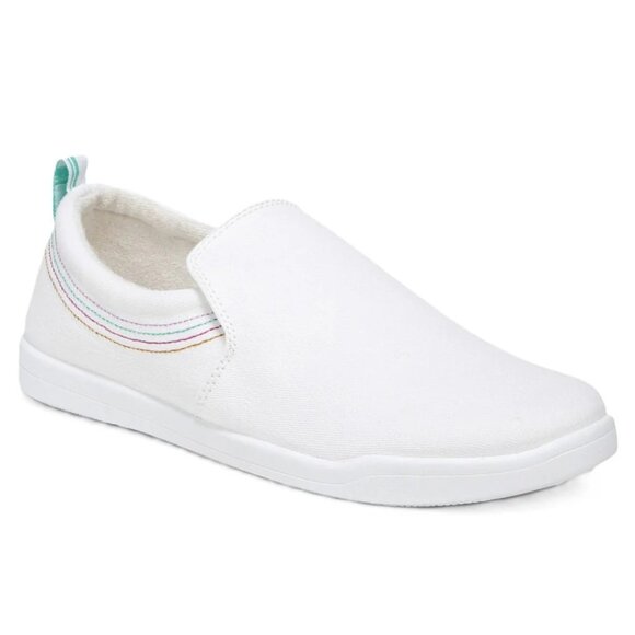 Vionic   Women's   Marshall   White   Canvas   Slip   On   Orthotic   Sneaker - Picture 1 of 7